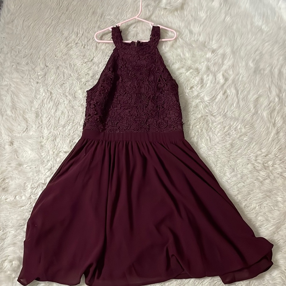 Lulu’s girls burgundy dress size small